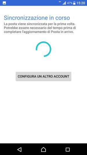Attendi il completamento del processo di sincronizzazione