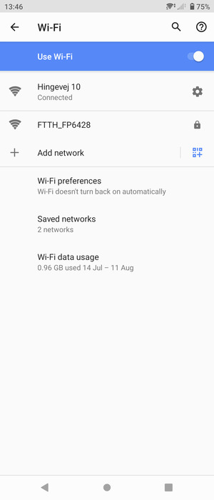 You are now connected to the Wi-Fi network