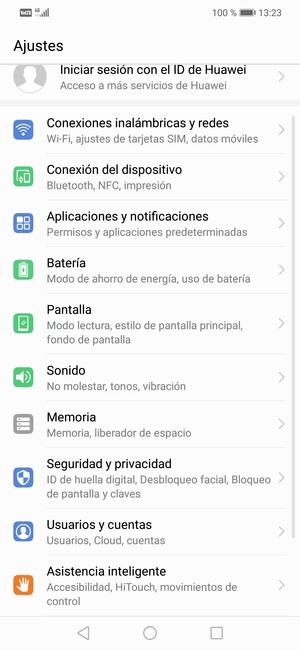 Seleccione Batería