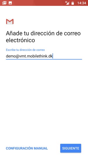 Introduzca su Dirección de correo electrónico y seleccione SIGUIENTE