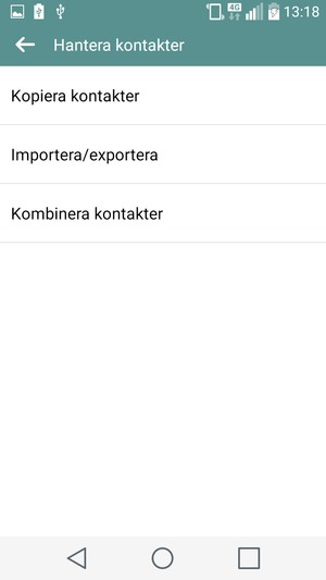 Välj Importera/exportera