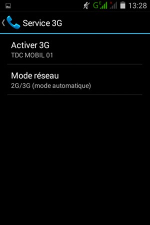 Sélectionnez Mode réseau