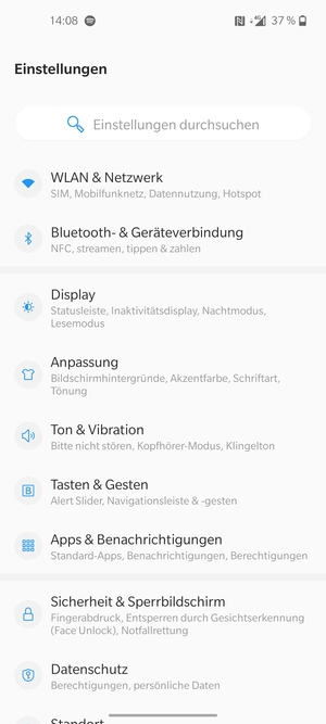 Wählen Sie Display