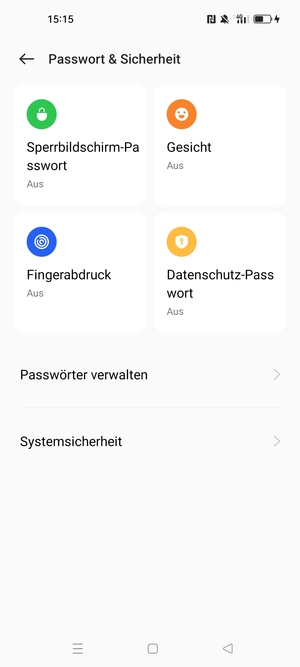 Wählen Sie Systemsicherheit