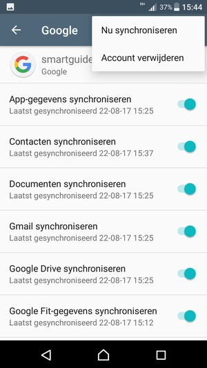 Selecteer Nu synchroniseren