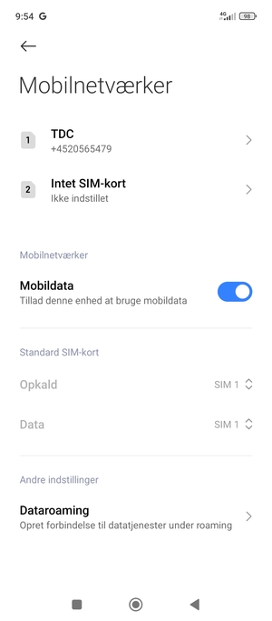 Vælg Dataroaming