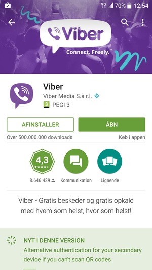 Vælg ÅBN