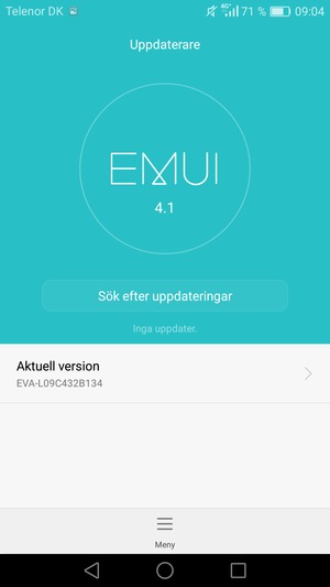 Välj Sök efter uppdateringar