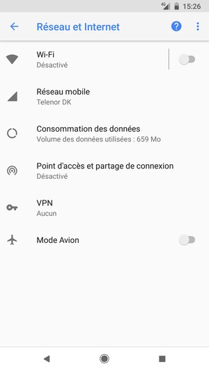 Sélectionnez Wi-Fi