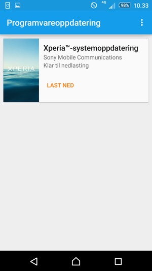 Hvis telefonen din ikke er oppdatert, velg LAST NED