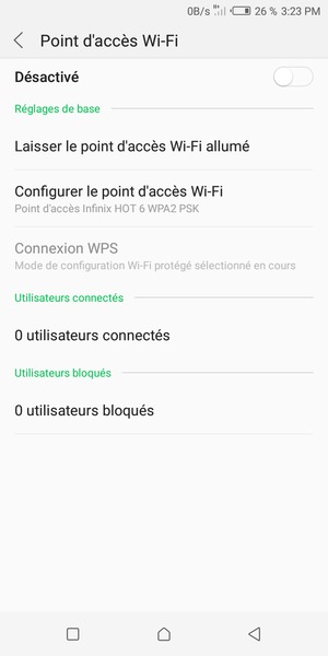 Sélectionnez Configurer le point d'accès Wi-Fi