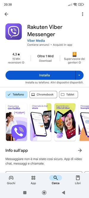 Seleziona Installa