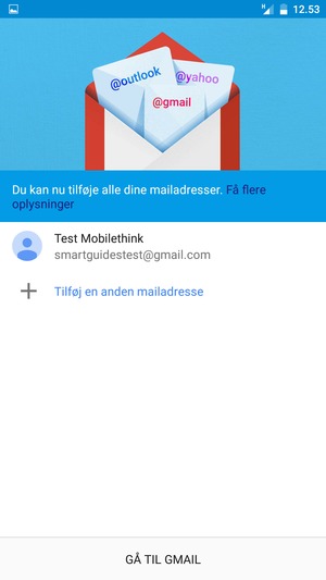Vælg GÅ TIL GMAIL