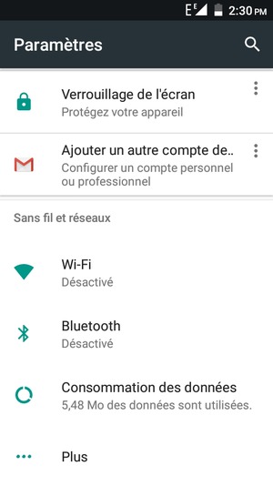 Sélectionnez Plus