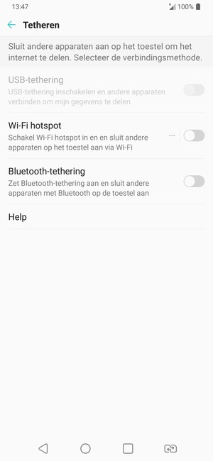 Selecteer Wi-Fi hotspot