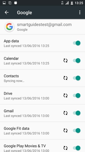 Your information will be synchronised