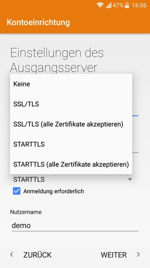 Wählen Sie Keine