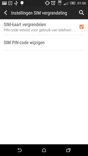 Selecteer SIM PIN-code wijzigen