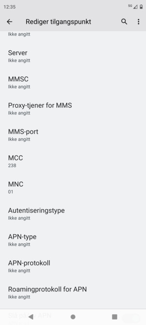 Bla ned og skriv inn MMS-informasjon