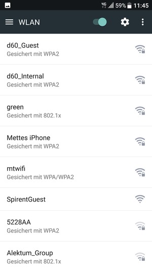 Wählen Sie das Wireless-Netzwerk, zu dem Sie eine Verbindung herstellen möchten