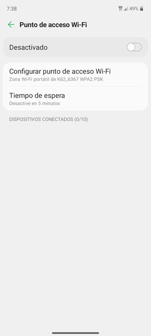 Seleccione Configurar punto de acceso Wi-Fi