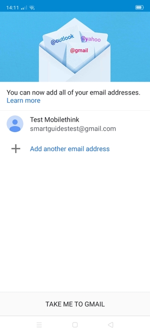 Select TAKE ME TO GMAIL