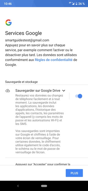 Sélectionnez PLUS