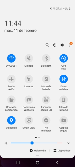 Seleccione Silencio para volver al modo de sonido