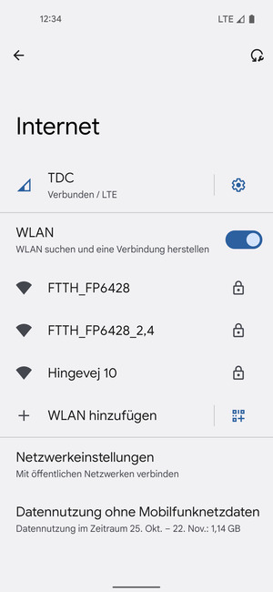 Wählen Sie das Wireless-Netzwerk, zu dem Sie eine Verbindung herstellen möchten