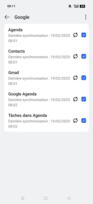 Sélectionnez le bouton du Menu