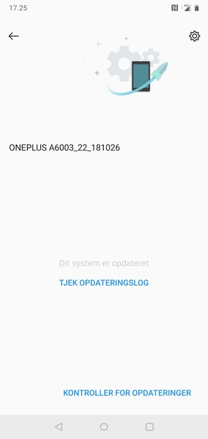 Hvis din telefon er opdateret, vil du se følgende skærmbillede