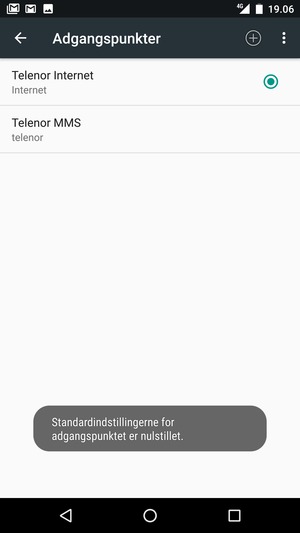 Vælg Ny APN