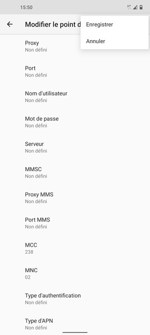 Sélectionnez Enregistrer