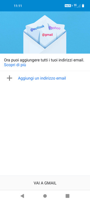 Seleziona Aggiungi un indirizzo email