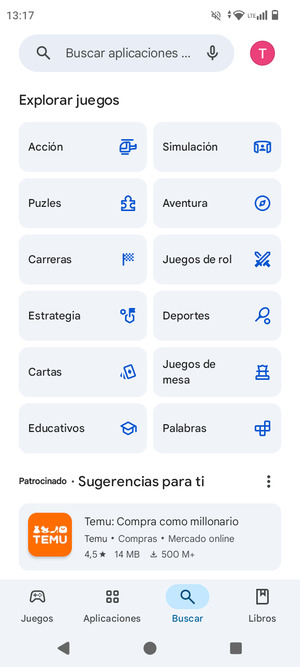 Seleccione la barra de Búsqueda