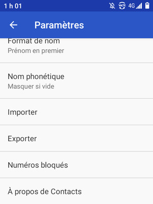 Faites défiler et sélectionnez Importer