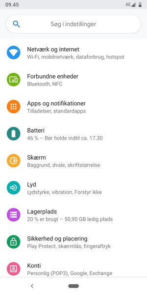 Vælg Netværk og internet