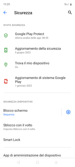Il tuo telefono è ora protetto dal blocco schermo