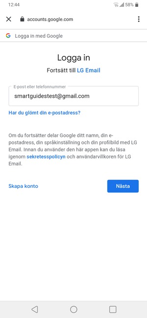 Välj Nästa