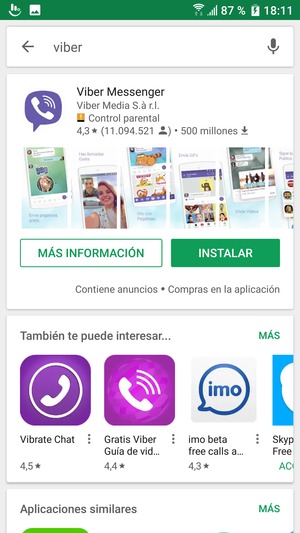 Seleccione la aplicación
