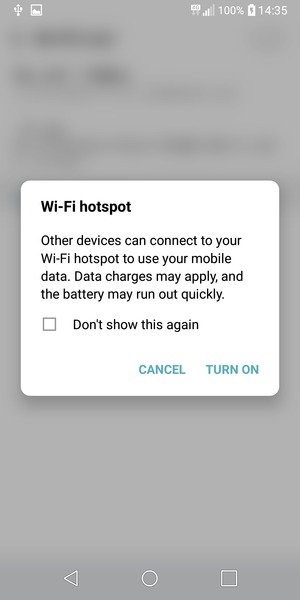 Select TURN ON