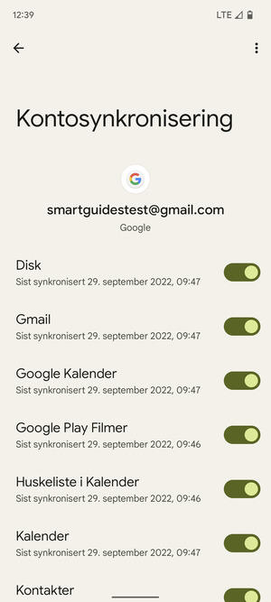 Velg menyknappen