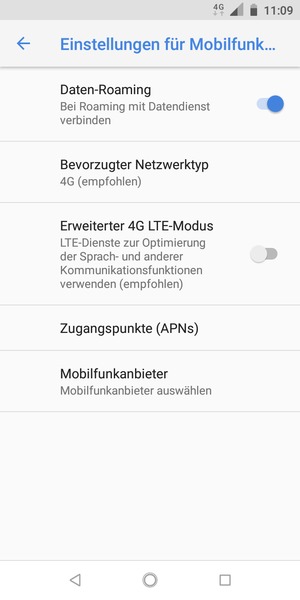 Schalten Sie Daten-Roaming an oder aus