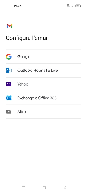 Seleziona Outlook, Hotmail e Live