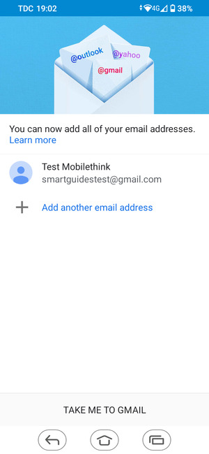 Select TAKE ME TO GMAIL