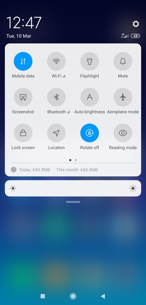 Adjust brightness to the required level