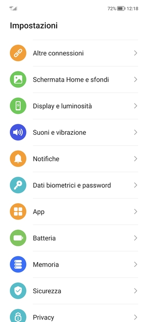 Per attivare il blocco dello schermo, vai al menu Impostazioni e seleziona Dati biometrici e password