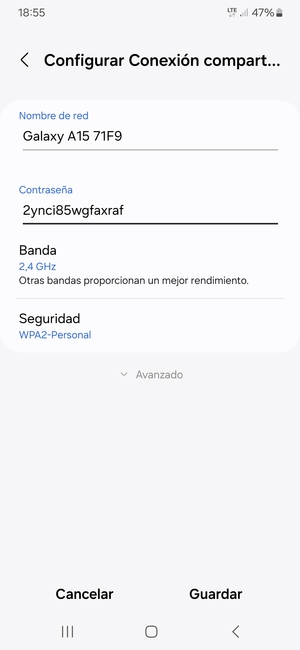 Introduzca una contraseña de al menos 8 caracteres y seleccione Guardar