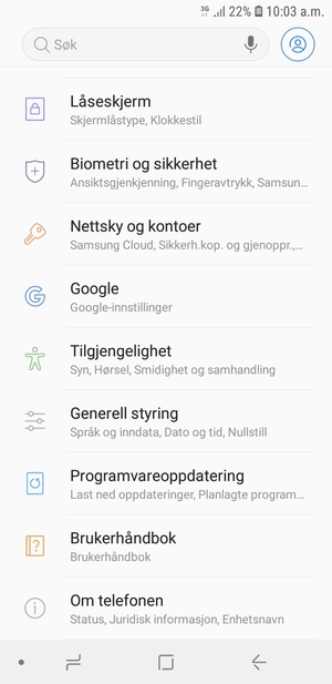 Bla til og velg Programvareoppdatering