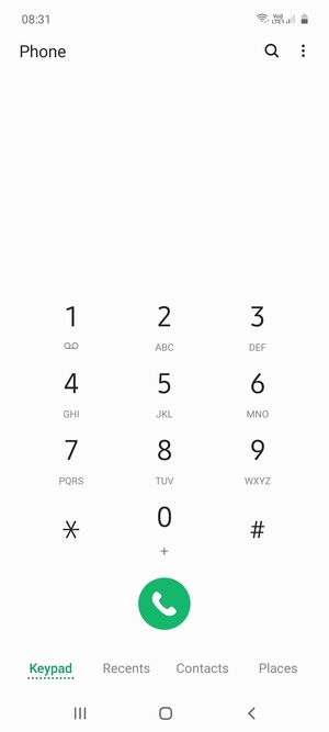 Press and hold the number 1
